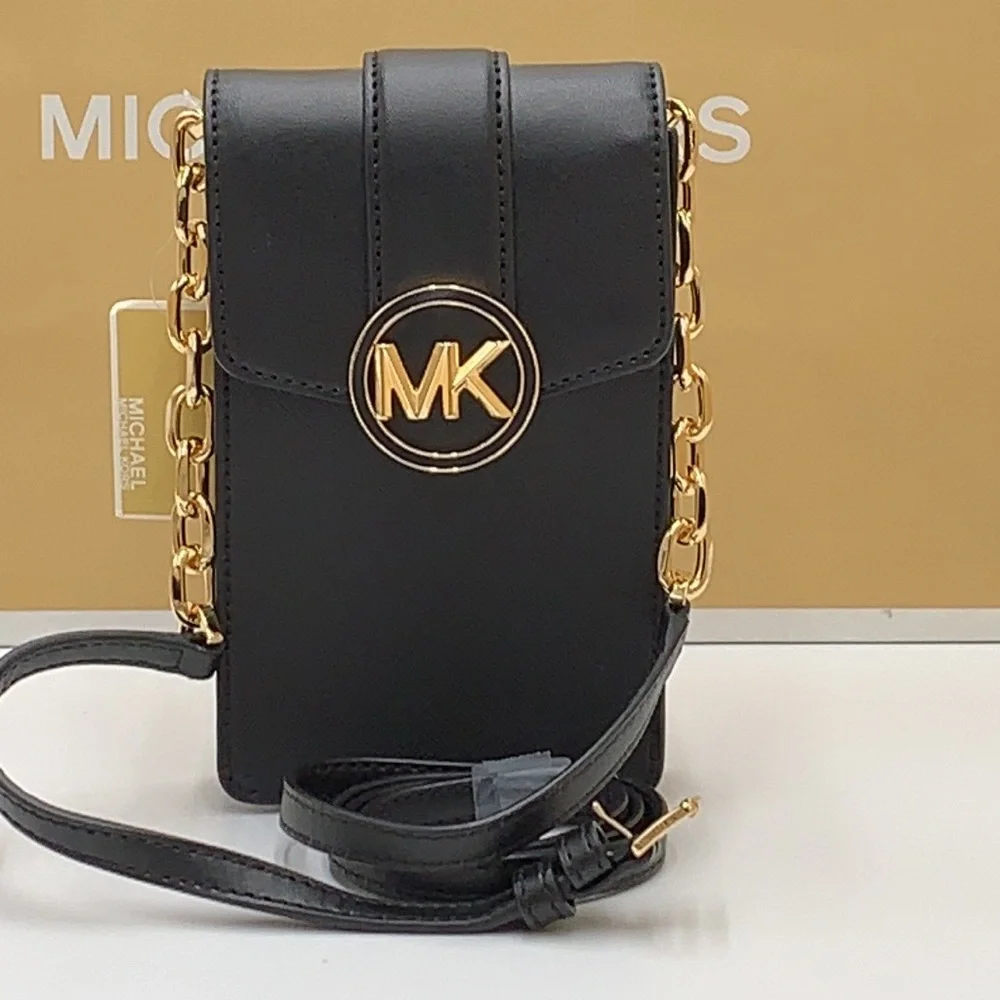 MICHAEL KORS Carmen NS Small Phone Crossbody Bag Black color - Picture 14 of 16